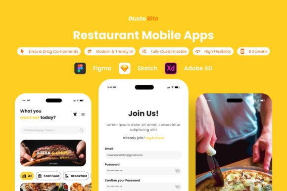 Download GustoBite - Restaurant Mobile App - Premium Bundle