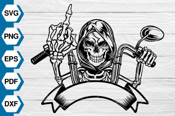 Download Skull Biker SVG, Motorbike SVG [EP691] - Premium Resources
