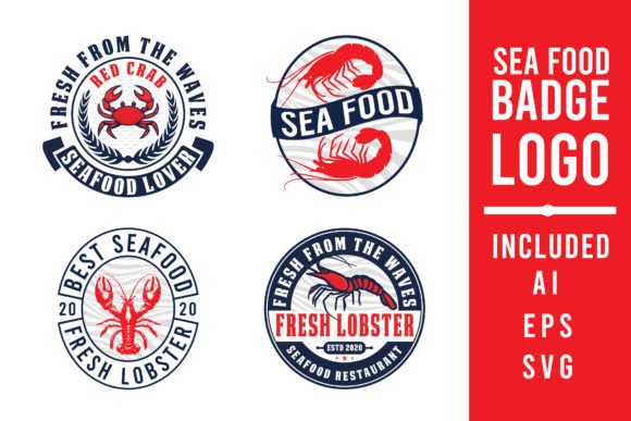 Download Seafood Restaurant Logo, Red Prawn Logo. - Premium Resources